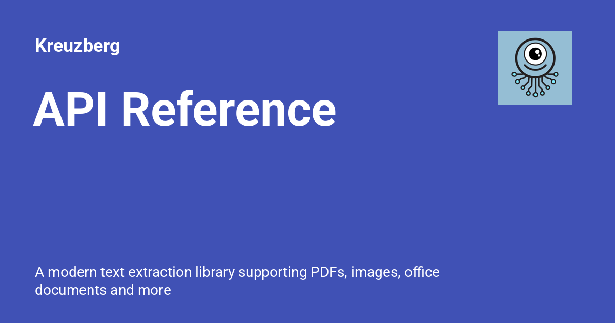 API Reference - Kreuzberg
